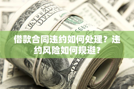 北京借款合同违约如何处理？违约风险如何规避？